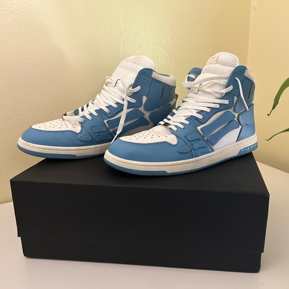Amiri shoes - Powder blue high top skeleton